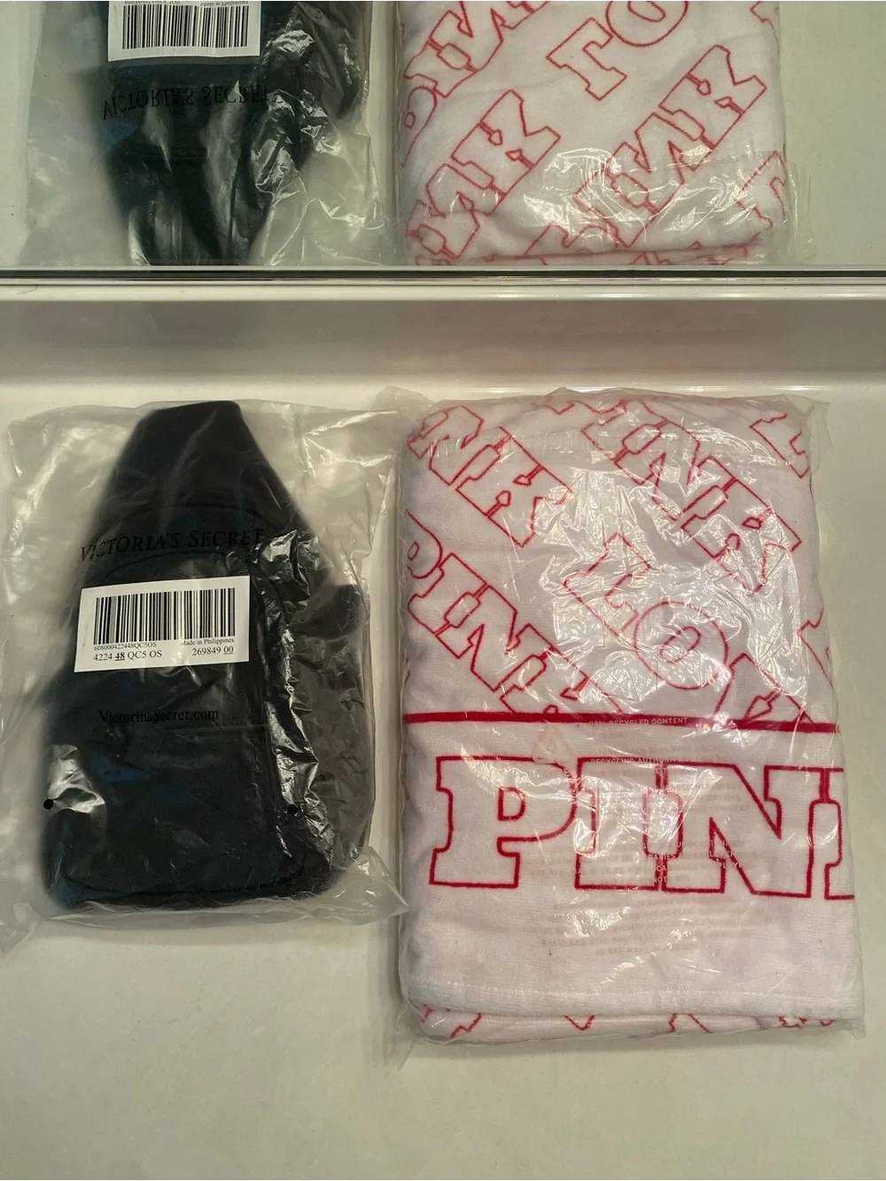PINK Victoria's Secret Sling Bag with White & Pink Logo Towel